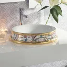 Lavoar semi-încastrat în diferite finisaje din Fire Clay Made in Italy - Erasmo Viadurini