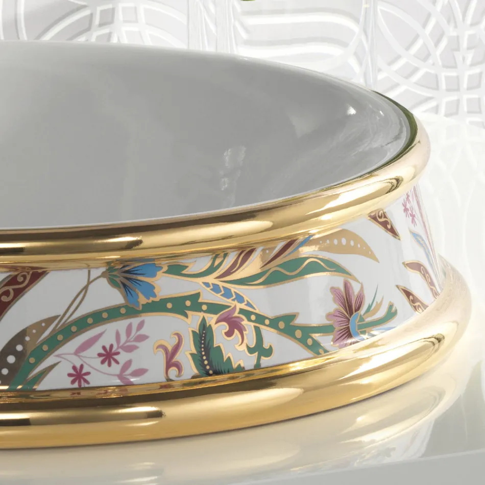 Lavoar semi-încastrat în diferite finisaje din Fire Clay Made in Italy - Erasmo Viadurini