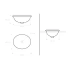 Lavoar semi-încastrat din Fire Clay cu bandă în diferite finisaje - Botticino Viadurini