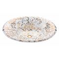 Lavoar semi-încastrat din Fire Clay cu Spirală Aurie Made in Italy - Principe