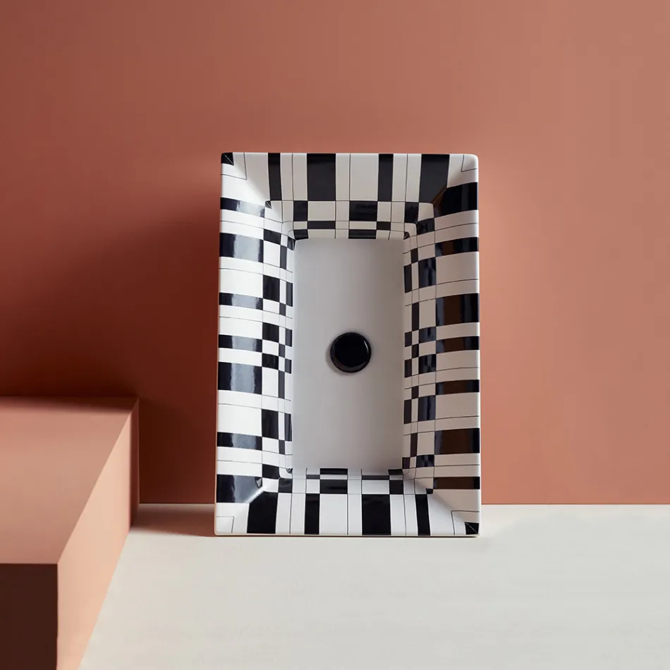 Lavoar semi-încastrat din Fire Clay din diferite finisaje Made in Italy - Ultima Viadurini