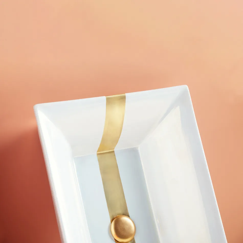 Lavoar semi-încastrat din Fire Clay din diferite finisaje Made in Italy - Ultima Viadurini