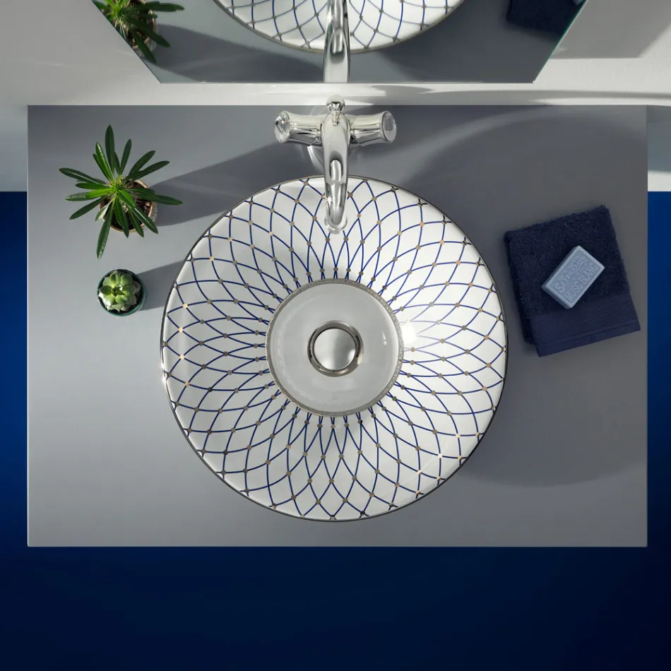 Lavoar semi-încastrat din Fire Clay în diferite finisaje Made in Italy - Capatosta Viadurini