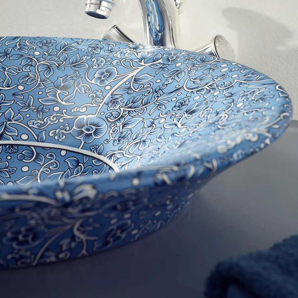 Lavoar semi-încastrat din Fire Clay în diferite finisaje Made in Italy - Capatosta Viadurini