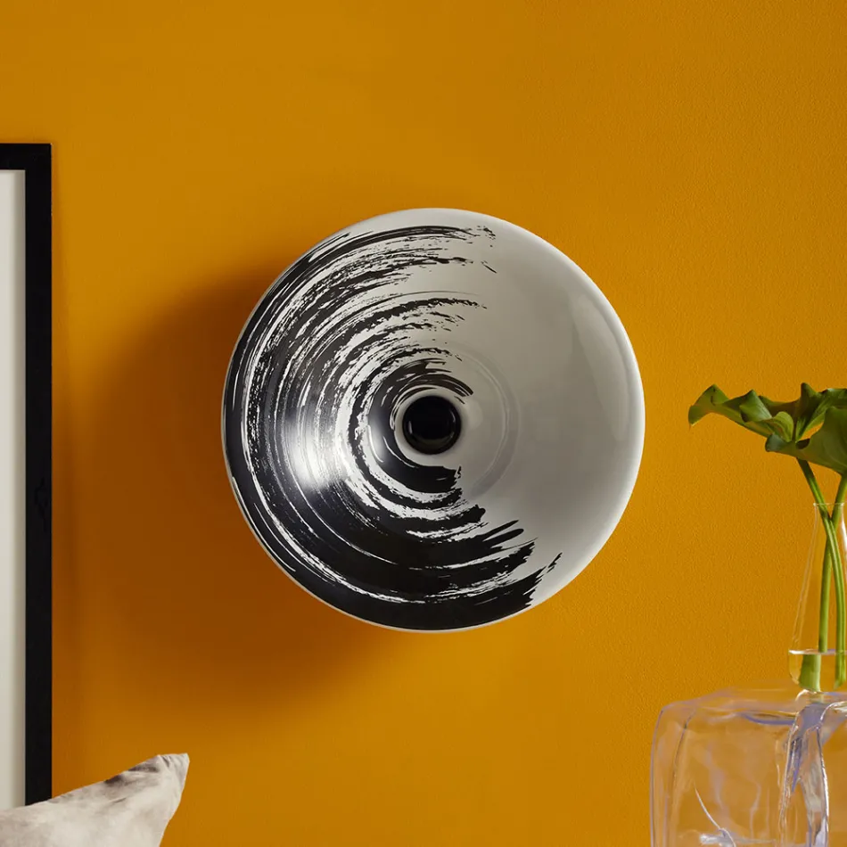 Lavoar semi-încastrat din porțelan francez de calitate superioară - Pausa Viadurini