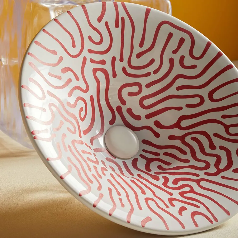 Lavoar semi-încastrat din porțelan francez de calitate superioară - Pausa Viadurini