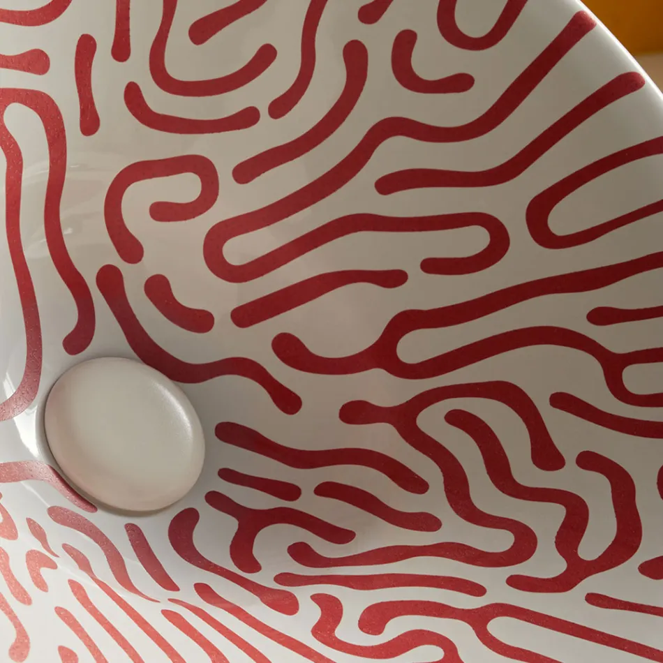 Lavoar semi-încastrat din porțelan francez de calitate superioară - Pausa Viadurini