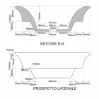 Chiuvete moderne semi-încastrate în lut de foc și aur fabricate în Italia, Guido Viadurini