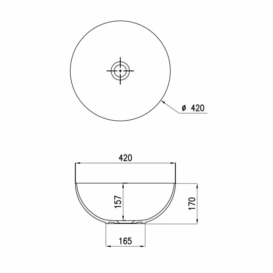 Sfeclă sferică de spălat sferică Ø40cm Made in Italy Leivi Viadurini
