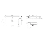 Lavoar suspendat din ceramica cu suport optional pentru prosoape Made in Italy - Graffa Viadurini