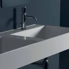 Chiuveta în design modern ceramică Sun 120x45 cm Made in Italy Viadurini