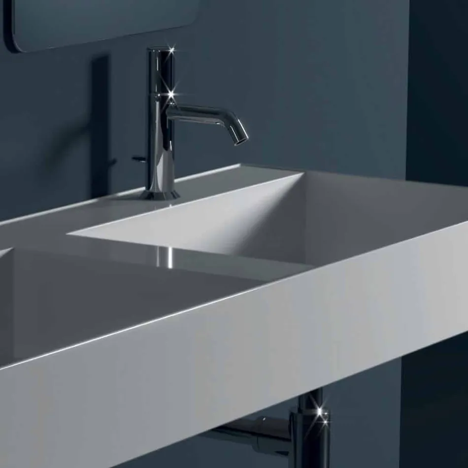 Chiuveta în design modern ceramică Sun 120x45 cm Made in Italy Viadurini