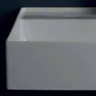 Chiuvetă cu un design modern ceramica Soare 60x45 cm, made in Italy Viadurini