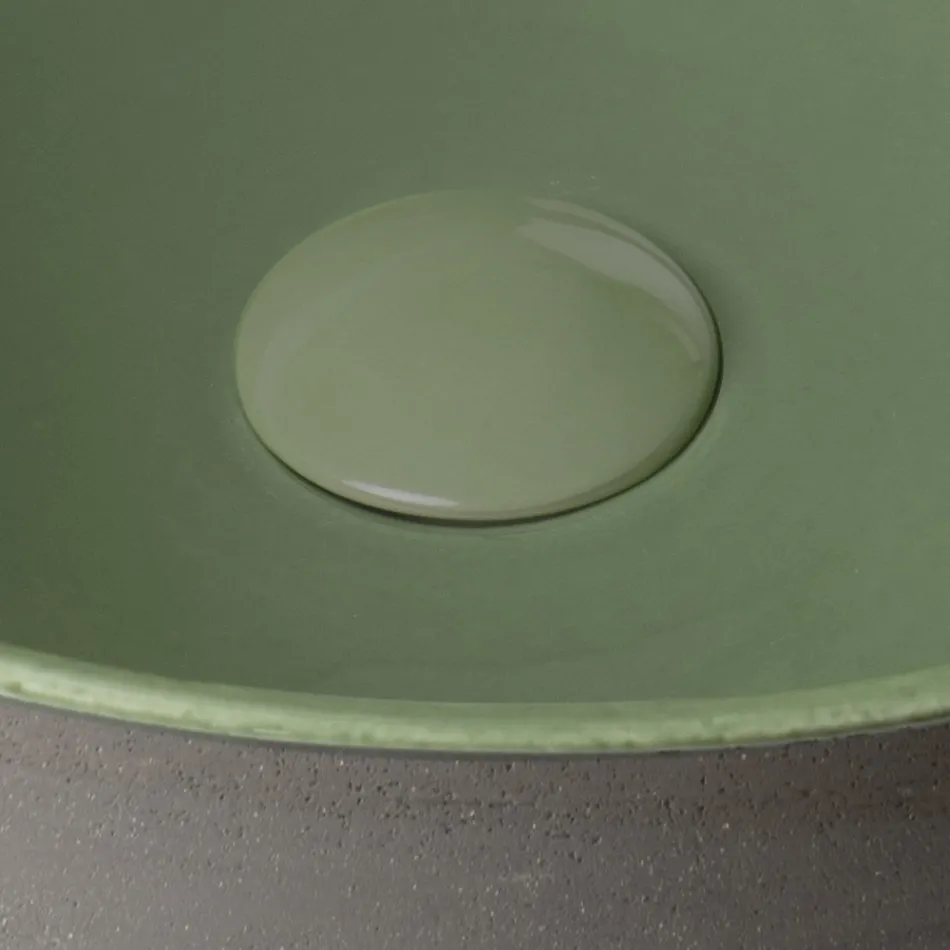 Lavoar de blat în Raku închis, fabricat în Italia - Drip Viadurini