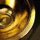 Proiectare chiuvetă rotundă din aur placat cu aur Italia Elisa ceramică Viadurini