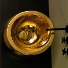 Proiectare chiuvetă rotundă din aur placat cu aur Italia Elisa ceramică Viadurini