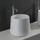 Rotundă lavoar în ceramică albă sau colorată Oliena Viadurini