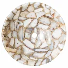 Blat rotund suport piatră de agat Mila, piesă unică Viadurini