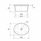 Rugăciune rotundă încastrată în porțelan clasic fabricată în Italia, Santiago Viadurini