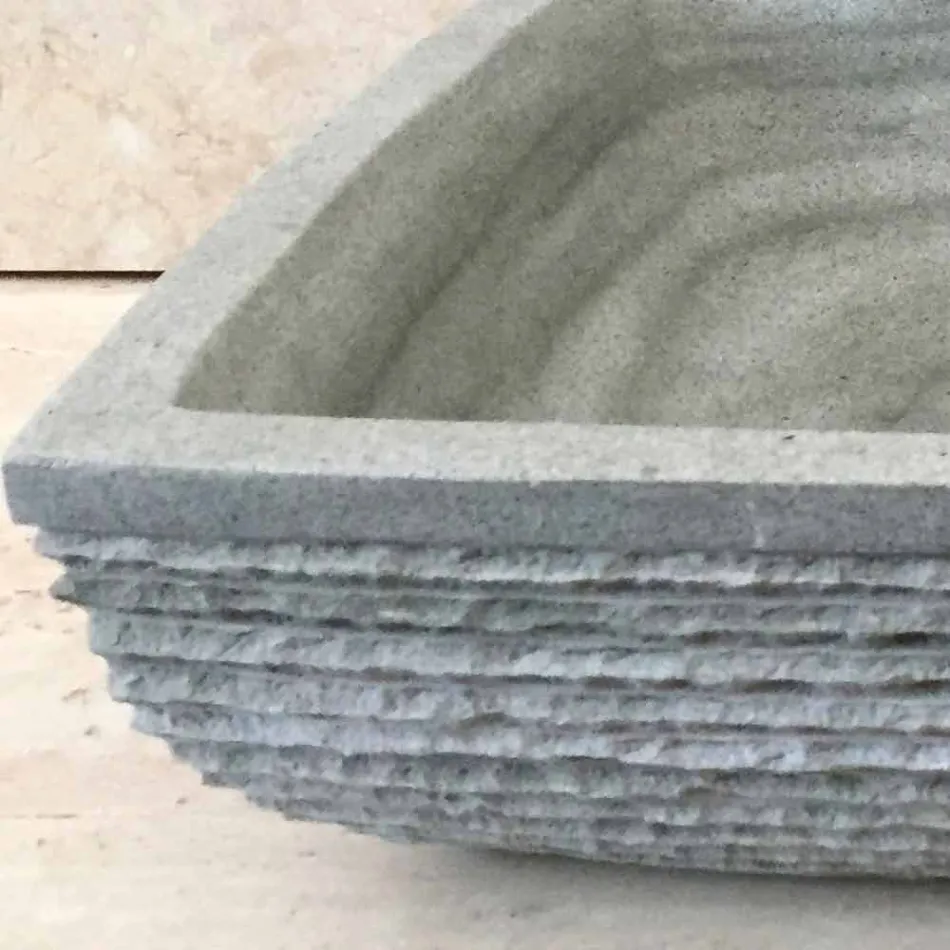 Proiectați chiuvetă verde în piatră Hilda Viadurini