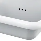 Lavoar dublu, vintage, montat pe perete, din ceramică gri - Jack Viadurini