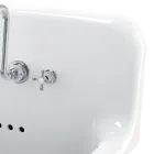 Lavoar vintage, montat pe perete, cu chiuvetă dublă din ceramică gri - Jack Viadurini