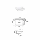 Lavoar suspendat în ceramică cu design clasic, fabricat în Italia - Nausica Viadurini