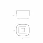 Chiuveta liberă de sticlă de sticlă din Italia, Lallio Viadurini