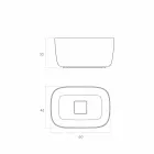 Chiuveta liberă de sticlă de sticlă din Italia, Lallio Viadurini