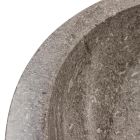 Chiuveta circulara pe blat din marmura lucrata manual, Bucine Viadurini