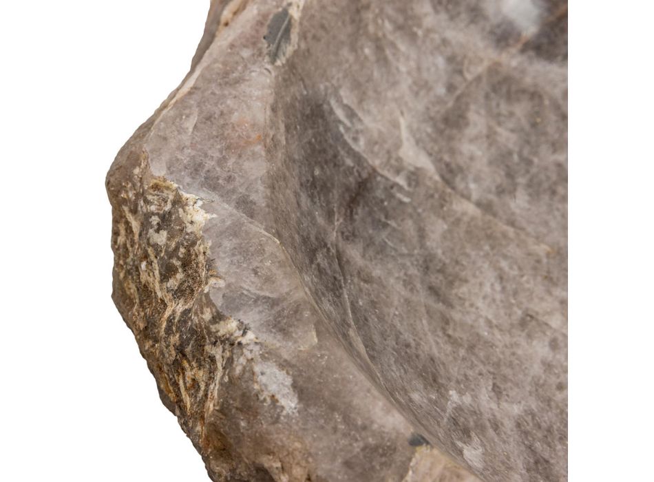 Chiuvetă de blat realizată manual din piatră de cuarț fumuriu, Vigasio Viadurini