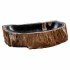 Contemporan chiuveta de blat executate manual din lemn fosil, Negrar Viadurini