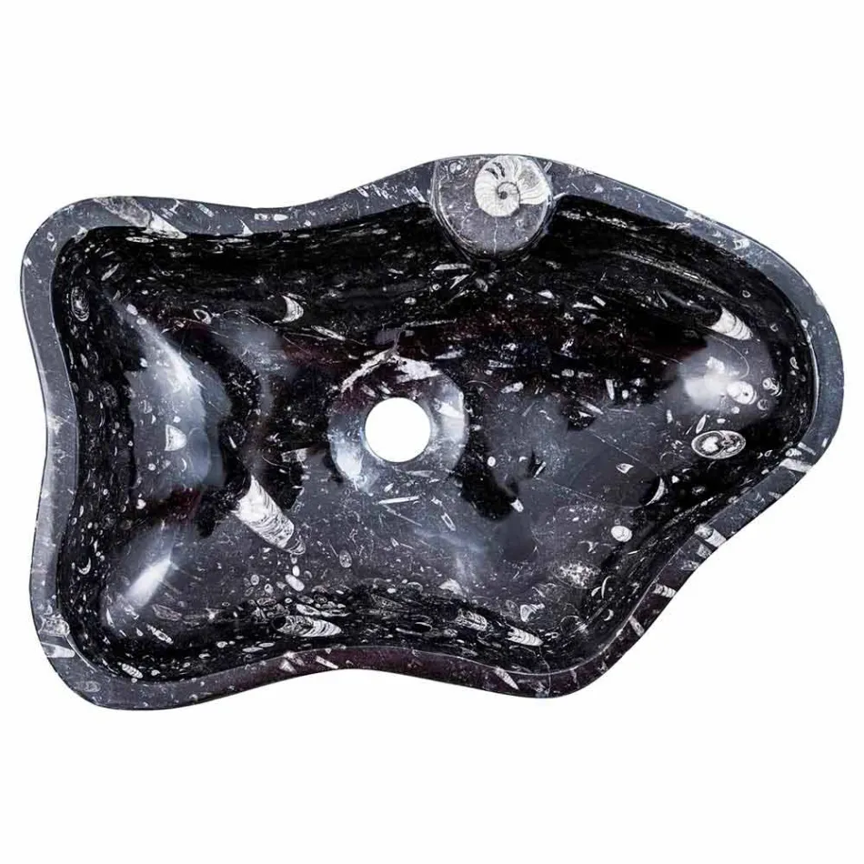 Chiuveta de blat de marmură modernă cu fosile - Burgeo Viadurini