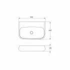 Chiuvetă ceramică mobilă suspendată sau montat pe perete L 55 cm fabricată în Italia, Gais Viadurini