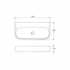 Chiuveta ceramică suspendată sau suspendată L 90cm făcută în Italia, Gais Viadurini