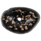 Chiuvetă pe blat realizată manual din piatră de râu, Palizzi Viadurini