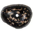 Chiuvetă pe blat realizată manual din piatră de râu, Palizzi Viadurini