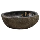 Chiuvetă pe blat realizată manual din piatră de râu, Palizzi Viadurini