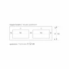 Modernă chiuvetă dublă suspendată în Luxolid din Italia, Ruffano Viadurini