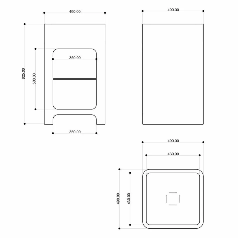 Chiuveta monobloc independentă, realizată în Italia, Tufino Viadurini