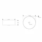 Chiuvetă din rășină albă de blat de proiectare cu scurgere centrală - Moris Viadurini