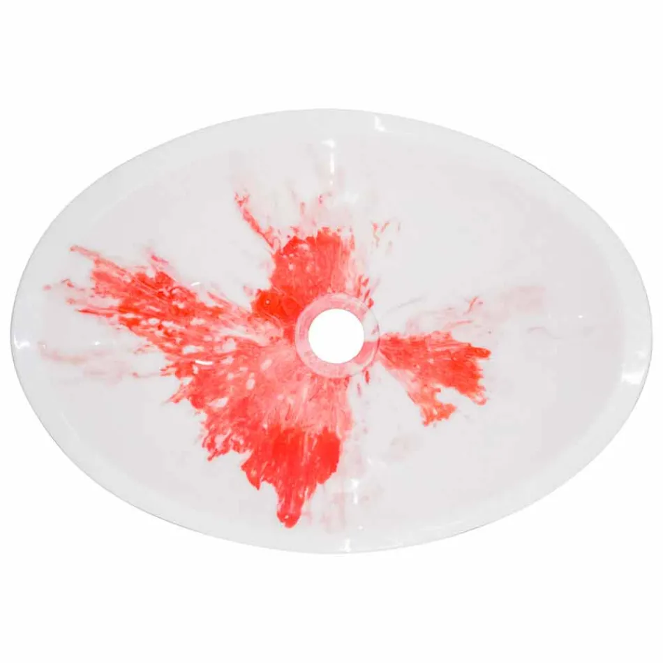 Chiuveta moderna de rasina alba - Marcedusa Viadurini