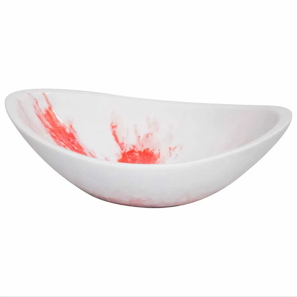 Chiuveta moderna de rasina alba - Marcedusa Viadurini