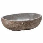 Chiuveta modernă din blaturi din piatră, Buriasco Viadurini