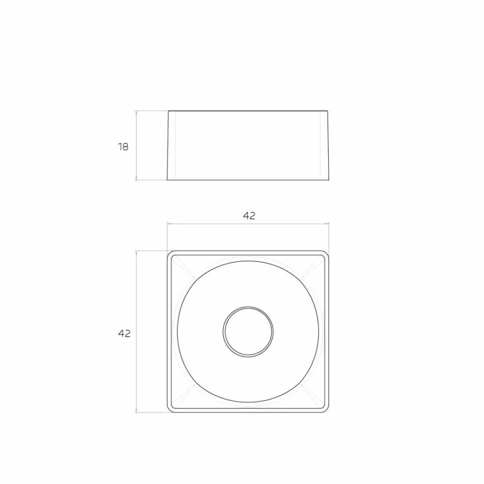 Chiuvetă modernă pentru blatul din Italia, Forino Viadurini