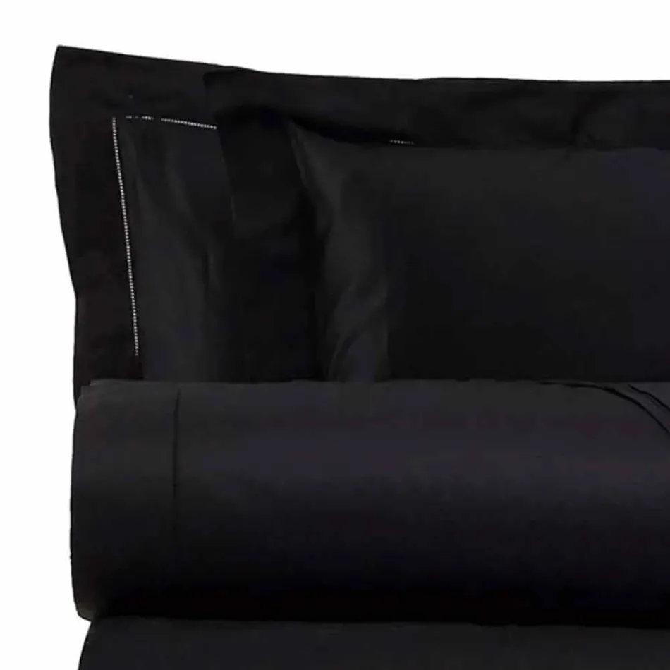 Set de foi de bumbac satinat pentru o culoare dublă pentru pat dublu - Freesia Viadurini