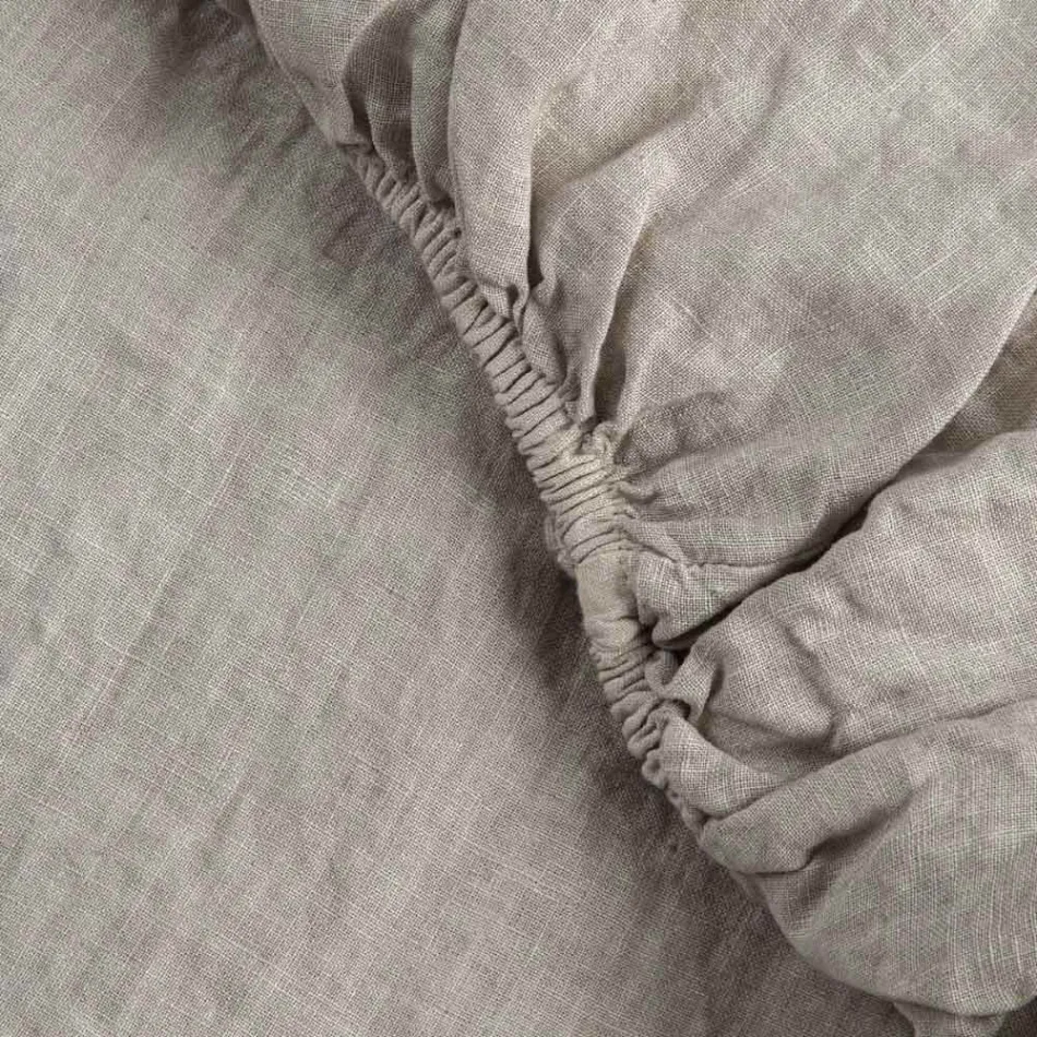 Cearșafuri duble de in Black Linen, Butter sau Old Chalk - Fiumano Viadurini