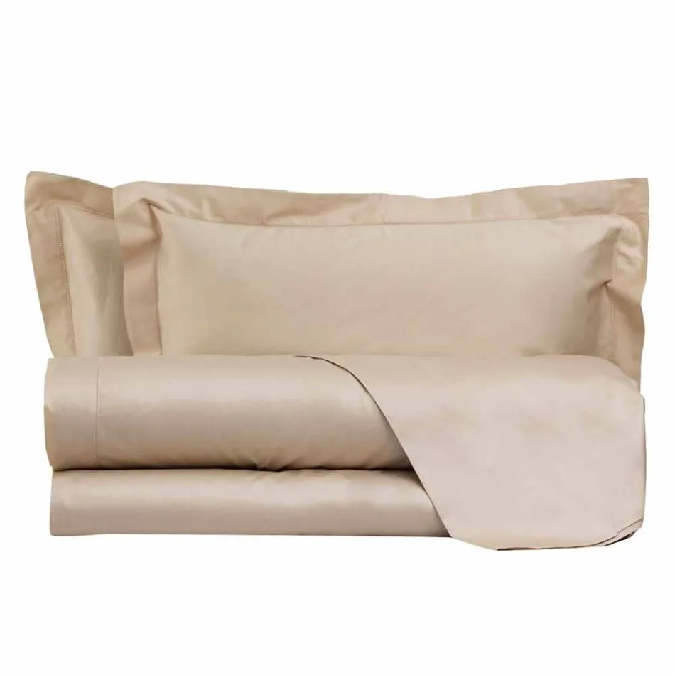 Foi solide de culoare completă din satin de bumbac pentru pat dublu - hibiscus Viadurini