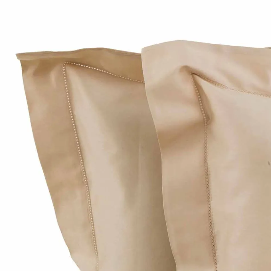 Foi solide de culoare completă din satin de bumbac pentru pat dublu - hibiscus Viadurini