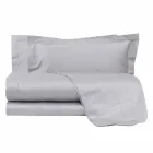 Foi solide de culoare completă din satin de bumbac pentru pat dublu - hibiscus Viadurini